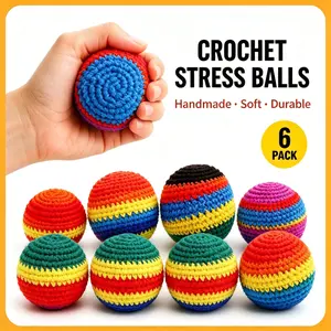 Random Style 3/6 PCS – Family-Friendly Colorful Mixed Knitted Pattern Hacky Sacks, Multicolored Knitted Juggling Balls, Crochet Footbags Kick Balls, Outdoor Party Games & Easter Games for Adults and Kids, Coordination Training Footbag Juggling Balls