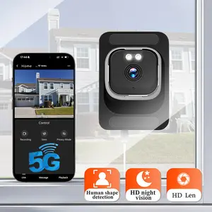 HD Window Camera,Wireless Camera Indoor,Night Vision,Supports 5GHz/2.4GHz WiFi Camera for Home Security,Multisharing and Motion detection,Dual Storage options and Two-Way Audio,24/7 Recording,Easy & Quick Install
