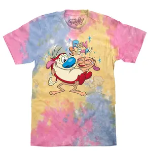 Ren & Stimpy Slap Tie Dye T-Shirt - Sherbert Tie Dye