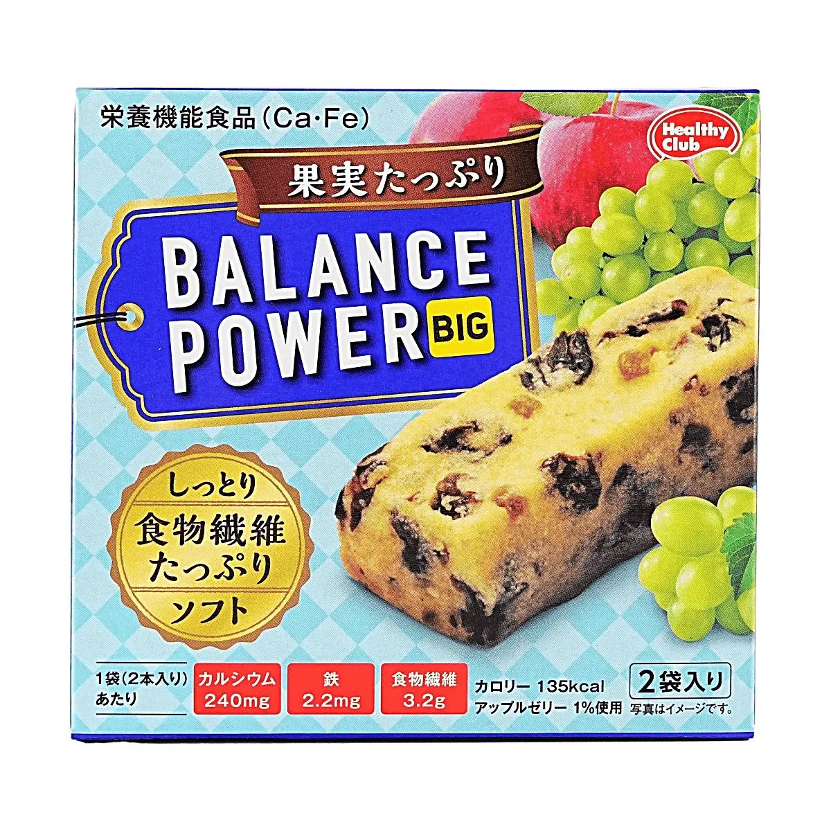 HAMADA Balance Power Fruit Flavor Energy Biscuits 66g - Calcium, Iron, Dietary Fiber Supplement for Adults & Kids
