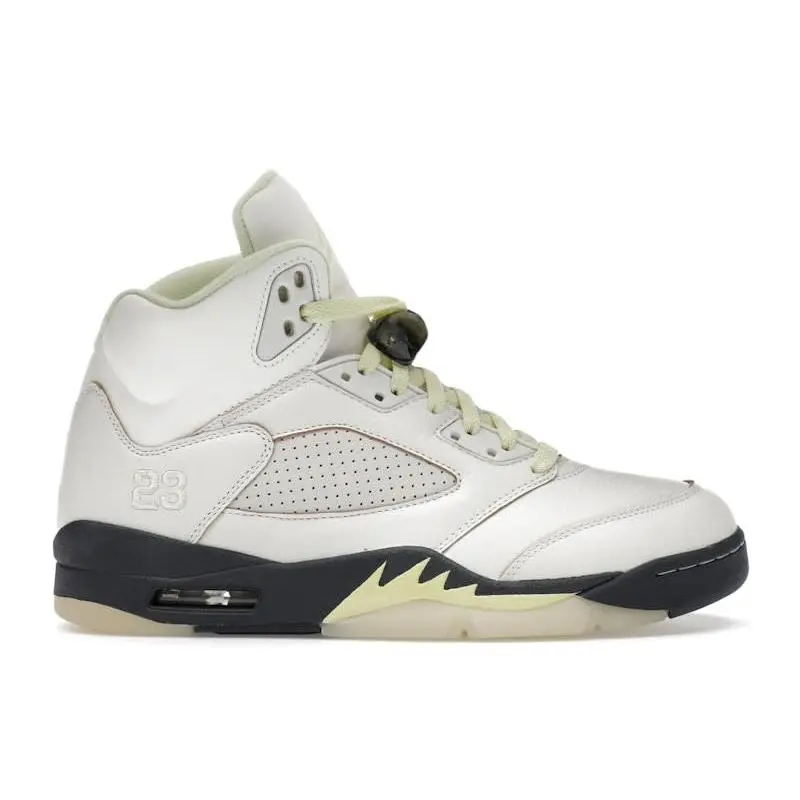 Jordan 5 Retro Luminous Green (Women's) Sneakers | Women's Air Jordan 5 Retro Shoes | Classic Basketball-Inspired Footwear Featuring Premium Leather Upper, Signature Luminous Green Accents, Visible Air Cushioning, Durable Rubber Outsole, and Iconic Jordan