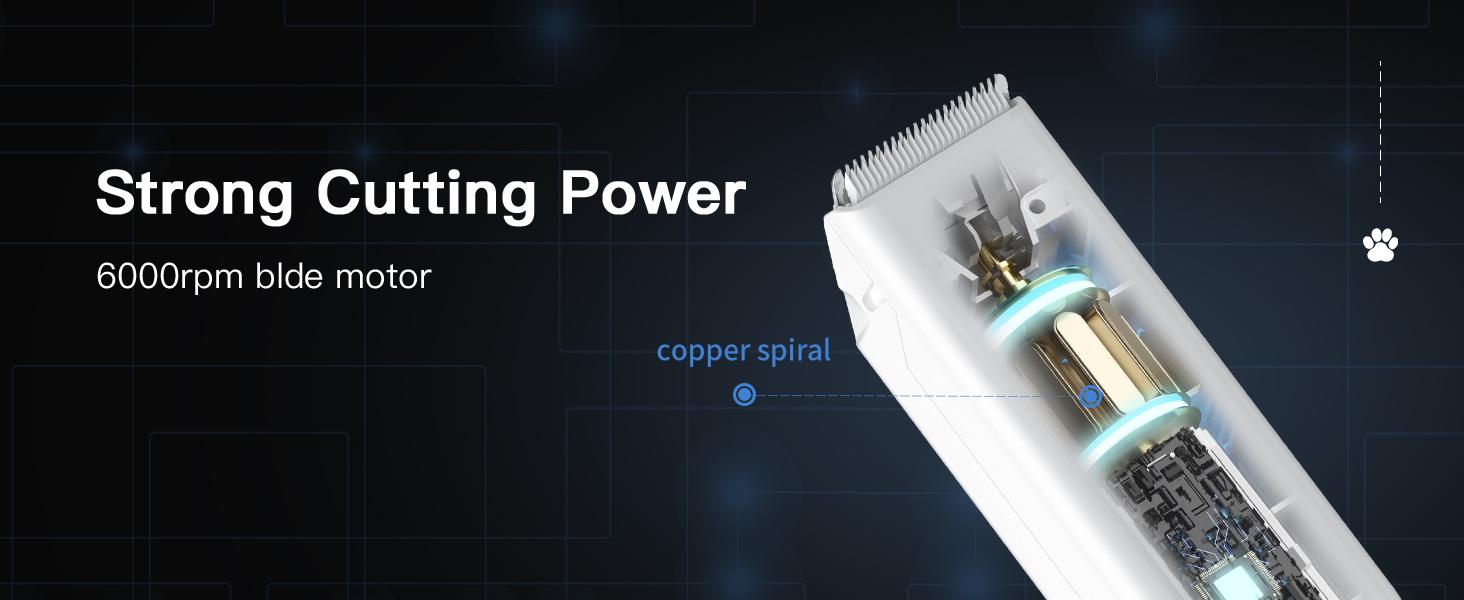 Pet Clippers for Dog Hair Grooming Low Noise, Rechargeable Cordless Cat Shaver with Ceramic Blade,Portable Pet Hair Trimmer for Matted & Long Hair