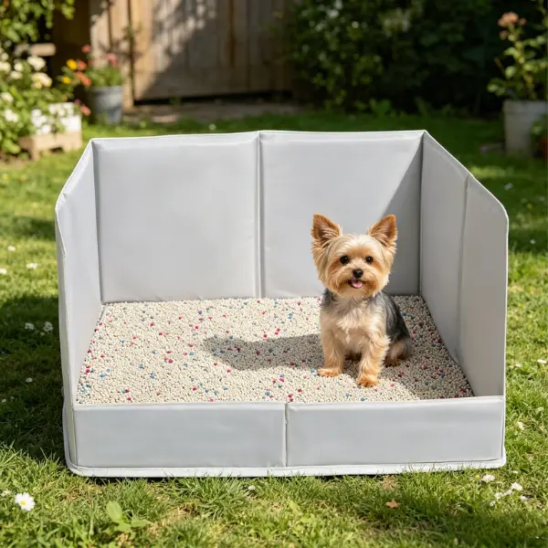 Portable Foldable Litter Box, Puppy Potty Tray, Pet Toilet for Cats and Small Dogs, Puppy Supplies, Pet Playpen Fence