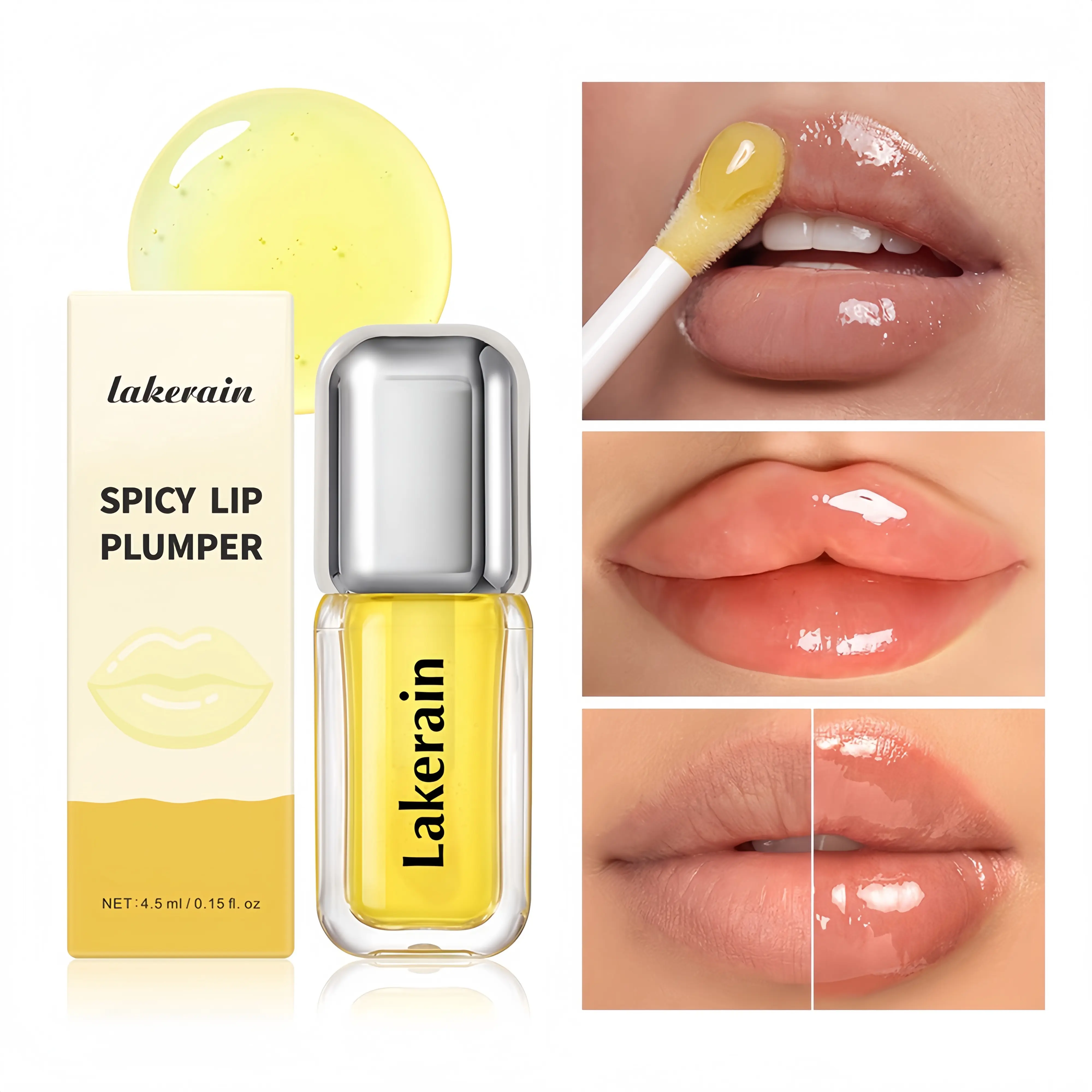 Spicy Lip Plumper Oil 4.5ml - Moisturizing & Plumping Lip Treatment for Fuller, Softer Lips Daily Care