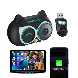 Ottocast Baby Car Camera Wireless CarPlay Adapter 1080P HD Rear Seat Monitor Display on Car Screen 150°Wide Angle No-Glow Night View, Safety for Kids & Infants
