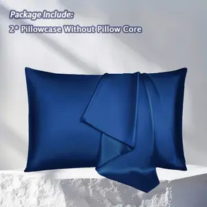 2/4-Pack Satin Pillowcase Silky Soft & Breathable Luxury Bedding Anti-Acne Facial and Hair Care Pillowcase Envelope Closure | Year-Round Use | Cool Bed Accessories | Home Bedroom-Ideal Gift