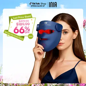 INIA GLOW 940 nm 4D LED Mask – Dual NIR 940 + 850 nm Deep Penetration for Deeper Repair, Visible Lift & Lasting Radiance, 4D Fit for Jawline Lift & Firm, Cooling Therapy, Wireless Comfort, Best Christmas Gift Ideas
