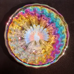 Rainbow Peacock Glow-in-the-Dark Artisan Porcelain Teacup