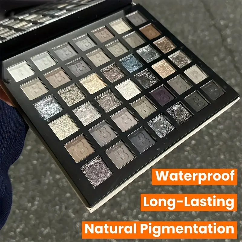 HERORANGE 42-Color Eyeshadow Palette - Gluten-Free, Waterproof, Alcohol-Free, Hypoallergenic, Brightening, Degradable - Matte, Shimmer, Glitter Finishes for Halloween Makeup Transformation, Smokey Eye, Christmas Presents (Adults, Makeup Tutorial Included)