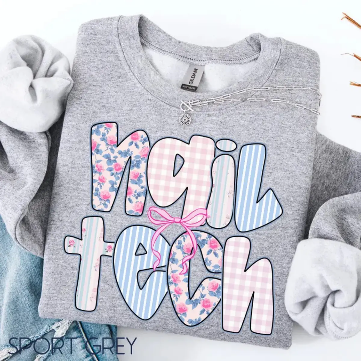 Nail Tech Sweatshirt, Manicurist Appreciation Gift, Nail Artist Crewneck