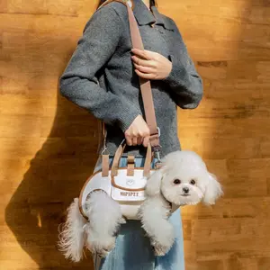 [Hipipet] Dog Backpack Leash Outdoor Portable Breathable – Multi-Function Hands-Free Carrier, Side-Crossbody & Towing Air Mesh Design for Pets, cozyvibes