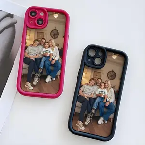 Black Personalized DIY Photo Smartphone Case, Scratch-Resistant Shockproof Soft Material Casing, Phone Accessories for iPhone 11/12/13/14/15/16/17 (Pro/Max/Plus) Handheld Device Protection Cover