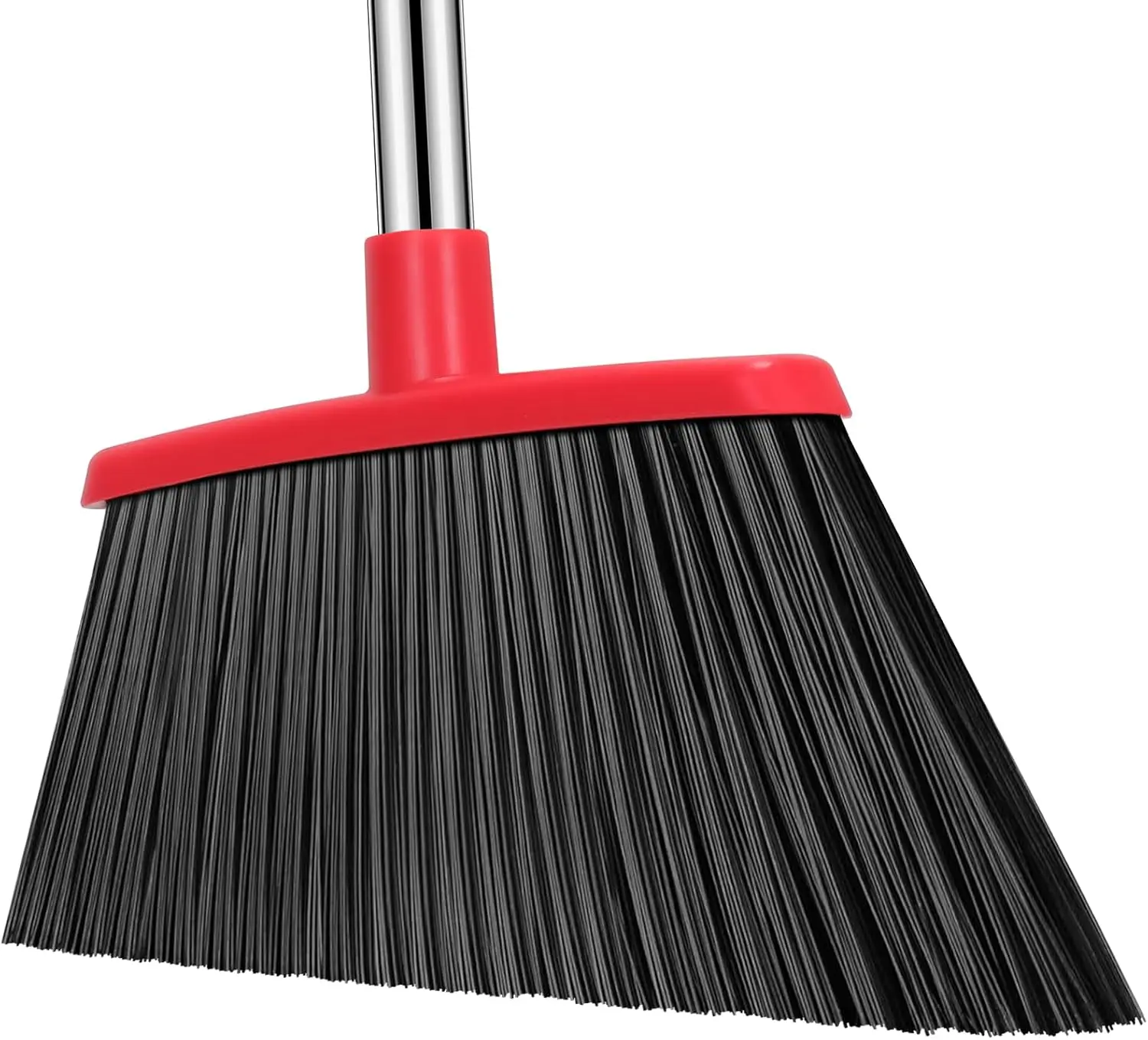 Heavy Duty Outdoor Broom, 55-Inch Long Handle Large Angle Broom for Indoor & Outdoor Sweeping, Commercial Cleaning Broom for Home, Garage, Kitchen, Office, Patio, Lawn & Concrete