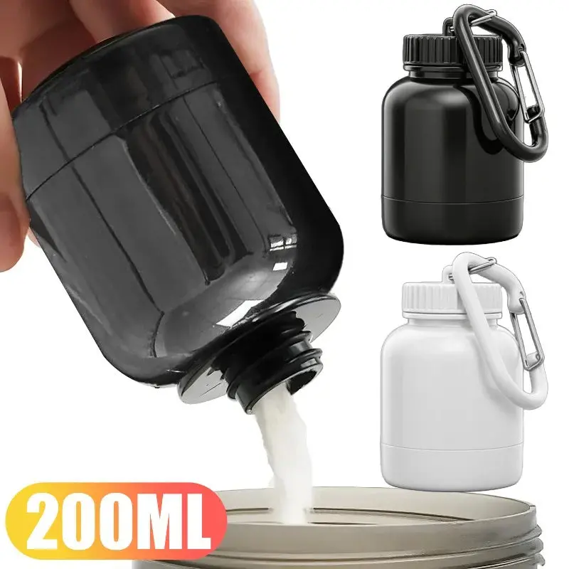Outdoor Sports Mini Portable Container Dispenser Bottle Gym Fitness Travel Exercise Pre-Workout Shaker Backpack Hanger 1/2pcs
