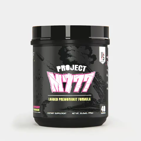 UXO Supplements Project M777 Preworkout Raspberry Lemonade 35.04oz 40 Servings High Stim Energy Focus and Pump for Extreme Gym Enthusiasts Dietary