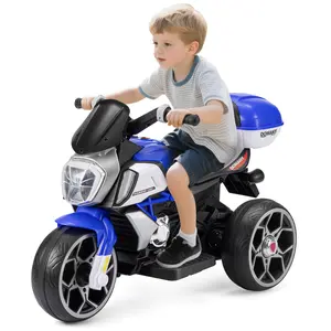 DollarDash 6V Kids Electric Motorcycle, 3 Wheels Ride on Motorbike for Boys Girls Ages 3-8, Connect with Phone, Electric Toy Motorcycle with Headlight, Horn, Music, MP3, USB, Gift for Kids