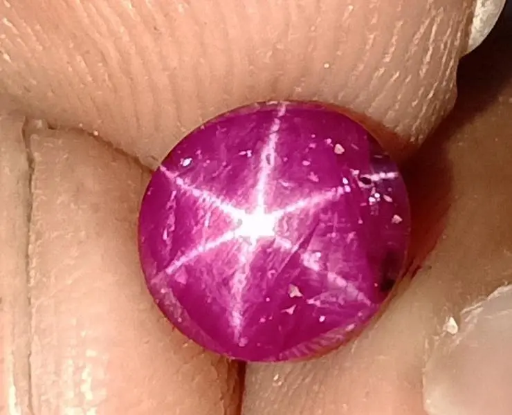 Natural Ruby - 3.00ct Rare, Star Pattern, Earth Mined, 100% Untreated & Unheated, Cabochon Cut Semi-Finished Semiprecious Stone (WAV60)