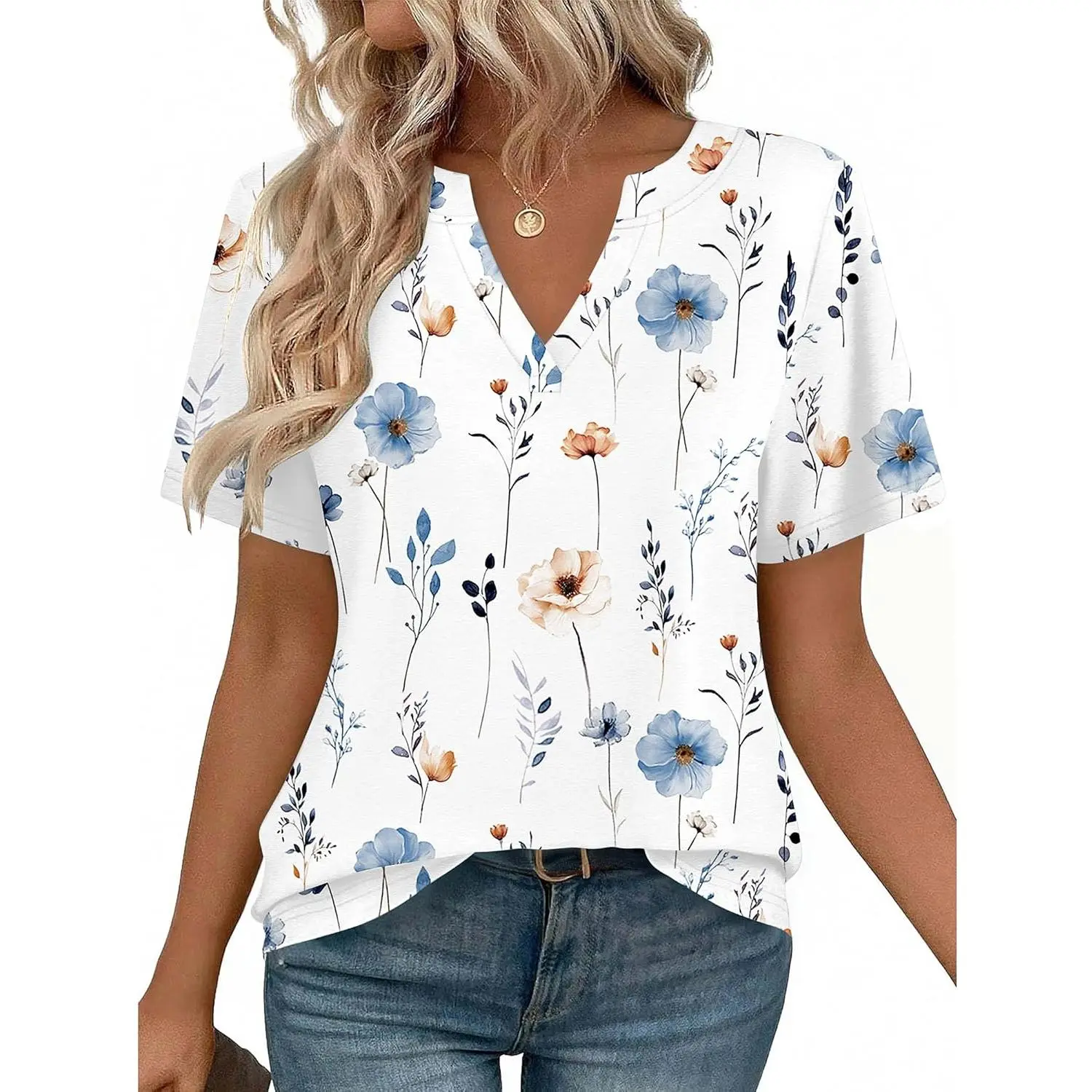 Womens Tops Short Sleeve V Neck Tee Shirts Cute Dressy Casual Clothing Business Work Blouse Womens Tops Short Sleeve V Neck Tee Shirts Cute Dressy Casual Clothing Business Work Blouse
