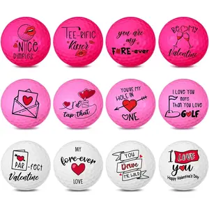12 Pcs Golf Valentine's Day Gifts for Men Women Funny Golf Balls Set for Dad Mom Husband Grandpa Golfers Lovers Valentine's Day Gifts