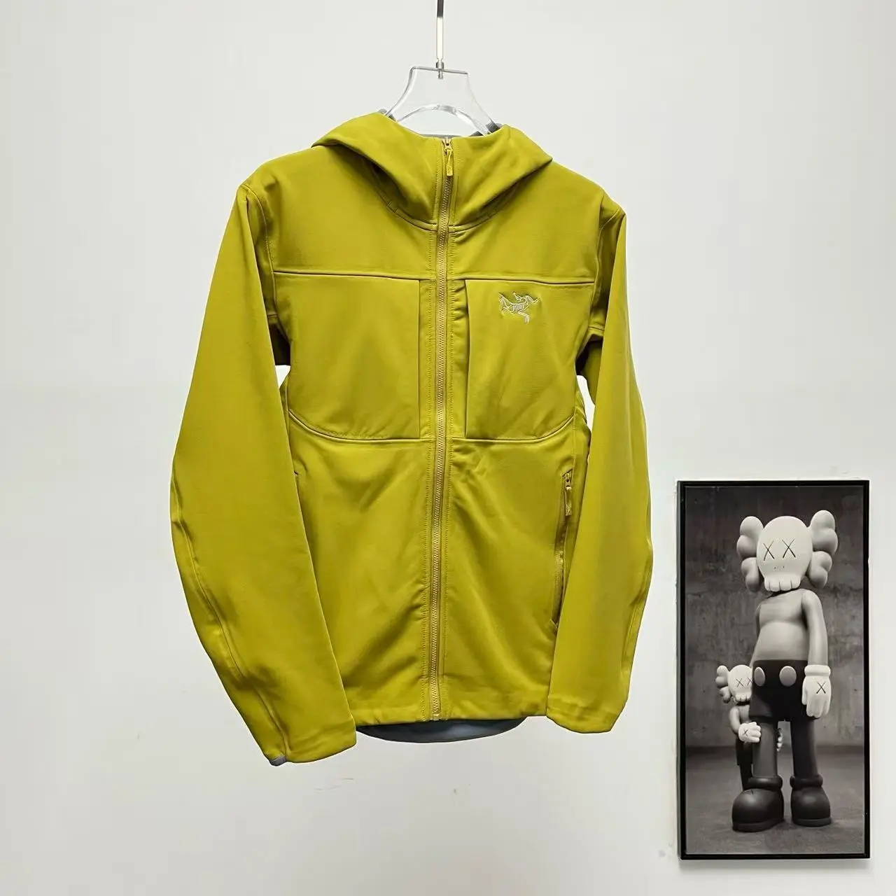 Hooded Slim Fit Wind Resistant Jacket Multi Zipper Pockets Casual Sport Coat