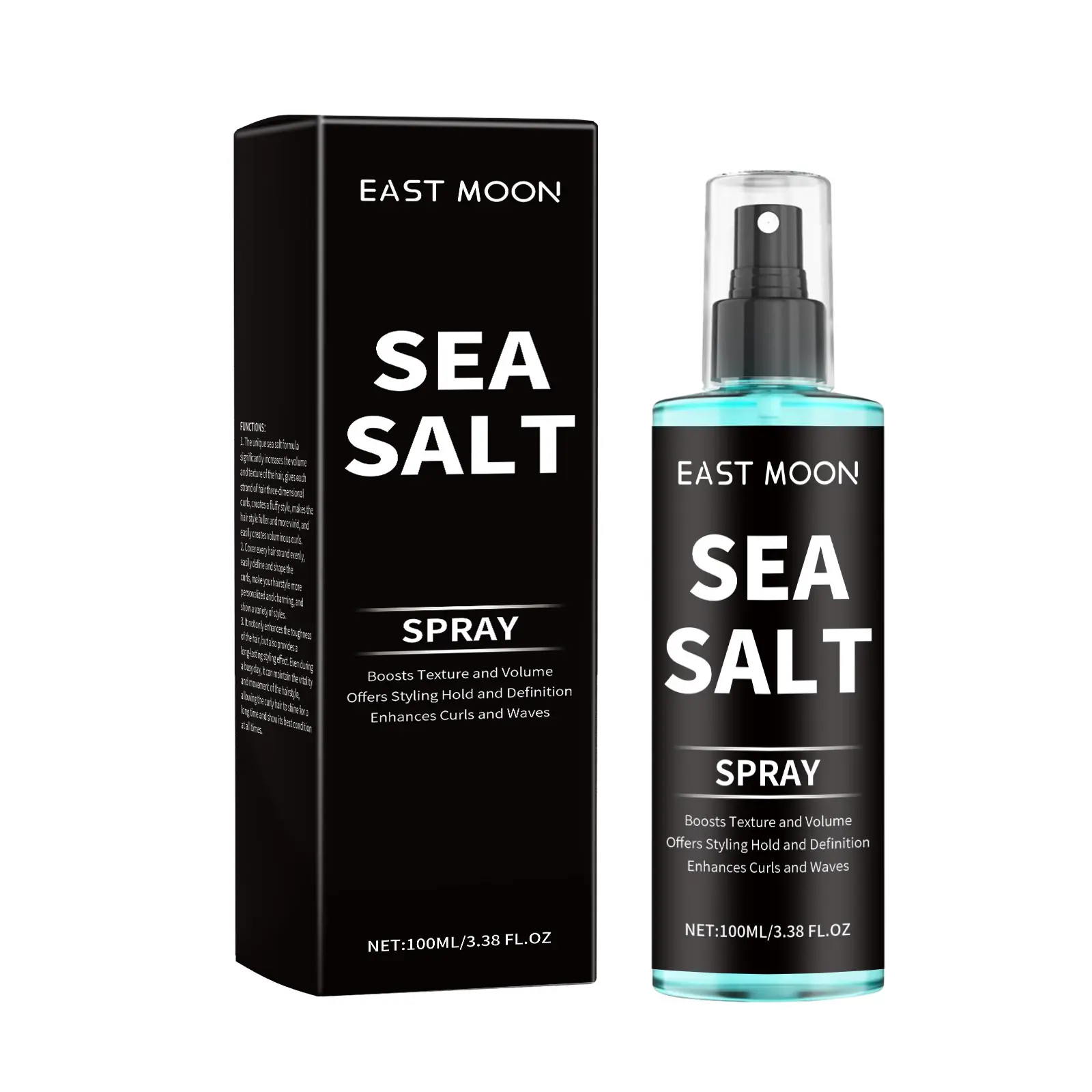 Men's Sea Salt Haircare Styling Product - Curl Defining Mousse & Gel, Texture-Enhancing, Long-Lasting Hold, Volumizing for Curly & Wavy Hair