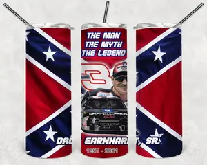 Dale Earnhardt - The Man The Myth The Legend 20oz Skinny Tumbler