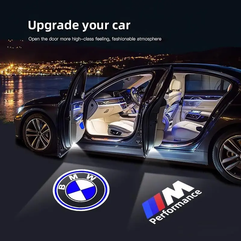 Led HD Car Door Logo Welcome Light Projector Lamps Door Courtesy Lights For BMW E46 E90 E60 F30 F10 E39 E36 F20 G20 G30 E92 E87 E91 X5 E70 F11 E30 F31 X3 F25 E61 E83 X1 E53 E87 F40 F32 E70 F36 G32 G01 G02 G05 G06 G07 G26 G23 G22 G08 Led Car Lights