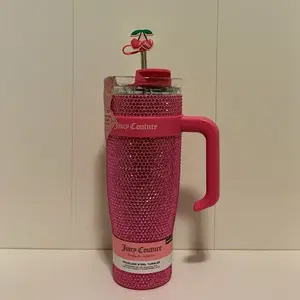 Pink Rhinestone Juicy Tumbler, Kitchenware Drinkware Water Bottle