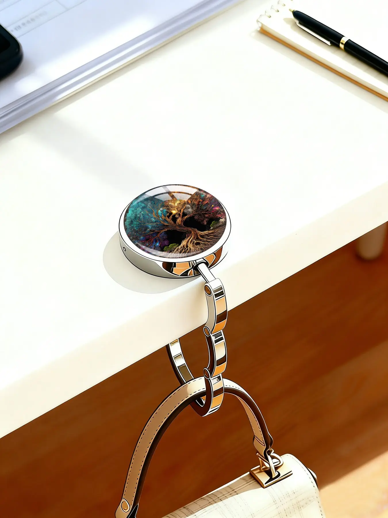 Foldable Wallet Hook, Foldable Purse Hook, Portable Bag Hook, Alloy Material, Durable Clothes Hanger, Ideal for Travel and Home Use, Carry Purse Hook, Bag Accessory