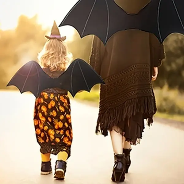 2 Pack Devil Wings Backpack & Small Bat Wings Set - Devil Wings Costume Accessories For Adults Children, Halloween Party Supplies, Halloween Decorations