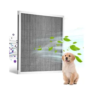 Summervibes VEVOR Electrostatic Air Filter, 20x20x1 inch Washable Reusable Aluminum AC/HVAC Furnace Filter, MERV 8 Long Lifetime, Home or Office (Actual Size: 19.75x 19.75x 0.82 in)