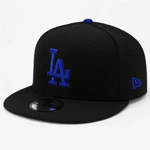 New Era Style MLB Baseball Hat – NY Yankees LA Dodgers Snapback Fitted Cap, Flat Brim High Crown Streetwear Fashion, Premium Embroidered Logo, Adjustable Unisex Urban Hip Hop Look