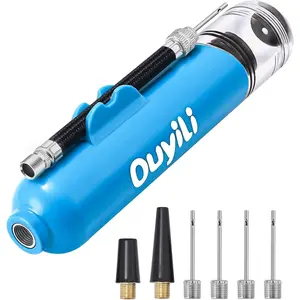 Ball Pump Kit - Portable Air Pump Two-Way Dual Action Inflatable  for Basketballs, Soccer Balls and More - Professional Hand Pump Kit with  and Flexible Hose