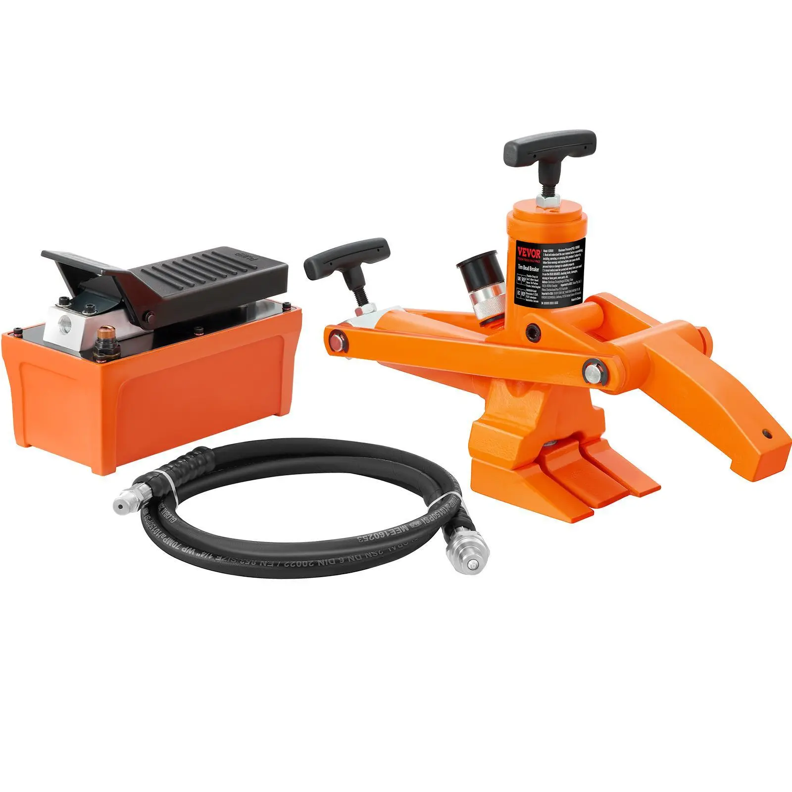 【Summerfinds】VEVOR Hydraulic Tire Bead Breaker 10000 PSI Foot Pump for Tractor Truck Tire