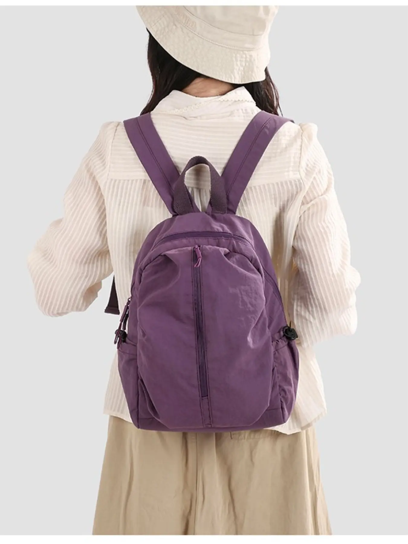 Casual Simple Portable Lightweight Backpack, Pure Color Minimalist Travel Bag, Lightweight Large Internal Space, Ideal for Outdoor Activities, Commuting, Hiking, Gym, Stylish Daypacks