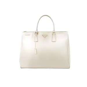 Pre-owned PRADA ` Tote Bags Galleria tote bag in white saffiano leather