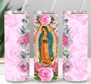 Virgen de Guadalupe Tumbler - Unique Design with Engravings, Ideal for Collectors and Fans Beverage Drinkware Flasks Mug Bottles Water Bottles