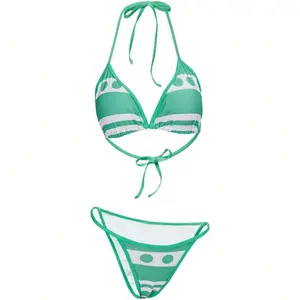 Sexy Green Swimsuit Nami Bikini Two-Piece Set Swimwear Women Girls Bathing Suit