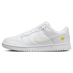 Nike Dunk Low Valentine's Day White Yellow Skate Shoes for Women