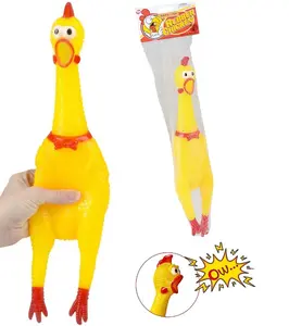 16" Classic Squeaking Rubber Chicken – The Original High Gag Joke Child Toy