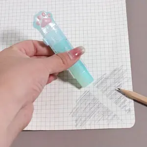 Cute Unique Colorful Cat Paw Eraser, Extendable Push-Pull Correction Eraser, No Smudge No Residue, Ideal for Textbooks, Essential School Supplies, Stationery, Fun
