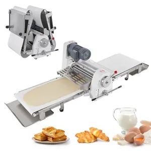 VEVOR Commercial Dough Sheeter Machine, 19.7-Inch Reversible Puff Pastry Sheeter and Fondant Roller, Electric Dough Roller 0-1.4 Adjustable Thickness, Folding Dough Sheeter for Bakeries, Pastries