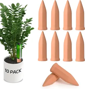 APPD Terracotta Watering Stakes10 Pack Automatic  Watering Devices Terracotta Self Watering Spikes for  Bottles  for Indoor & Outdoor