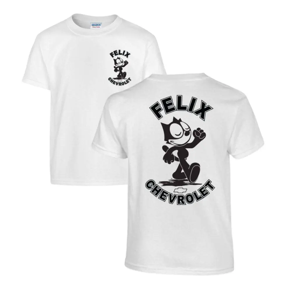 Felix Chevrolet Felix Walking Cat T-Shirts Cotton Menswear Print Casual Classic graphic tees men gifts Fashion Top