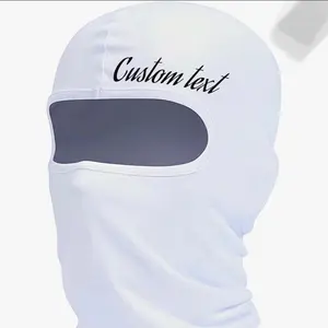 Custom cursive text white Shiesty mask, ski mask balaclava
