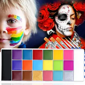 Glow-in-the-Dark Neon Face & Body Paint Kit - 10-Color Compact Pens, Food-Grade Sensitive Skin-Friendly Oil-Based Formula, UV Black Light Reactive Cosmetic Accessory, Ideal for Adults' Halloween & Glow Parties, Daily Any Occasion Use
