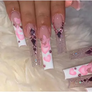 Acrylic Press On Nails - Sweet Pink Color