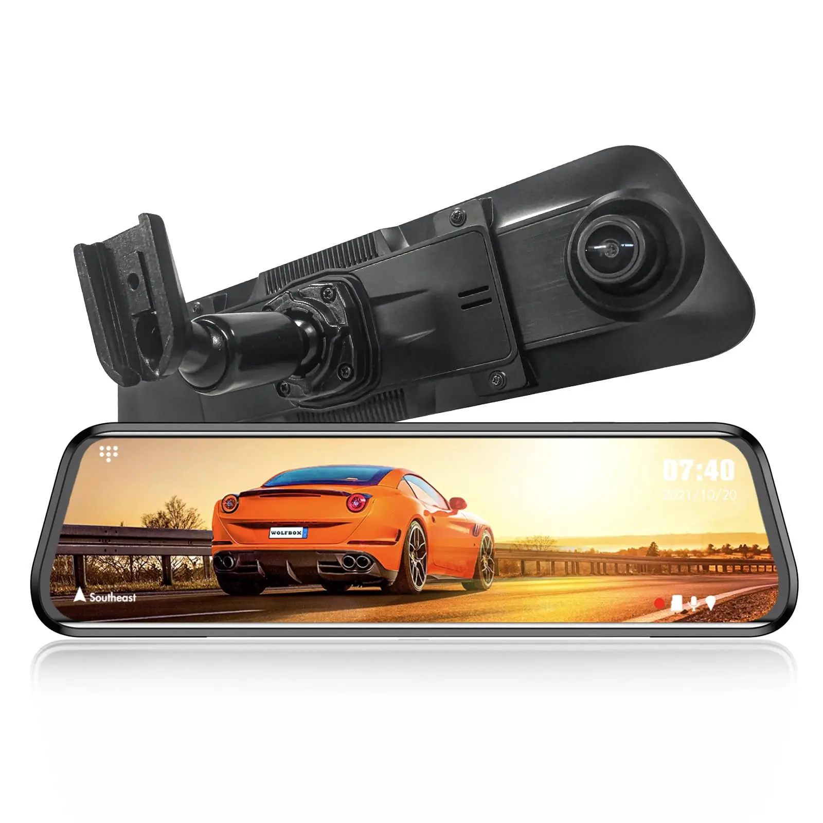 WOLFBOX OEM USB-C Bracket Holder for Mirror Dash Cams, Auto Accessories Interior, Rearview Mirror Mounts & Holders, Easy Setup, 1-Year Guarantee, Compatible with Wolfbox G900 Tripro, G900PRO, G850PRO, G840S, G840H, G850, G900,toolupgrade