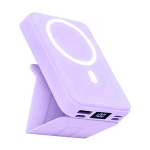 VIL Magnetic Wireless Portable Charger, 10000mAh 22.5W PD Fast Charging, LED Display Stand, Mag-Safe Compatible Smartphone Accessories, High Capacity Battery Mobile Tech for iPhone 17-14 & Other Devices