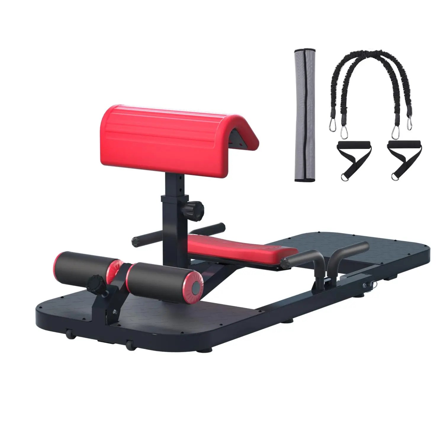 SEANLEECORE Sissy Squat & Hip Thrust Machine, Multifunctional Steel Frame At Home Glute Workout Equipment, Adjustable for Comfortable Deep Squats, Includes Resistance Bands